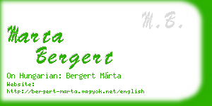 marta bergert business card